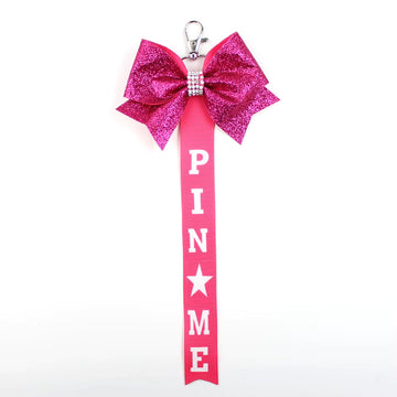 Cheer Pin Me Ribbon Keychain
