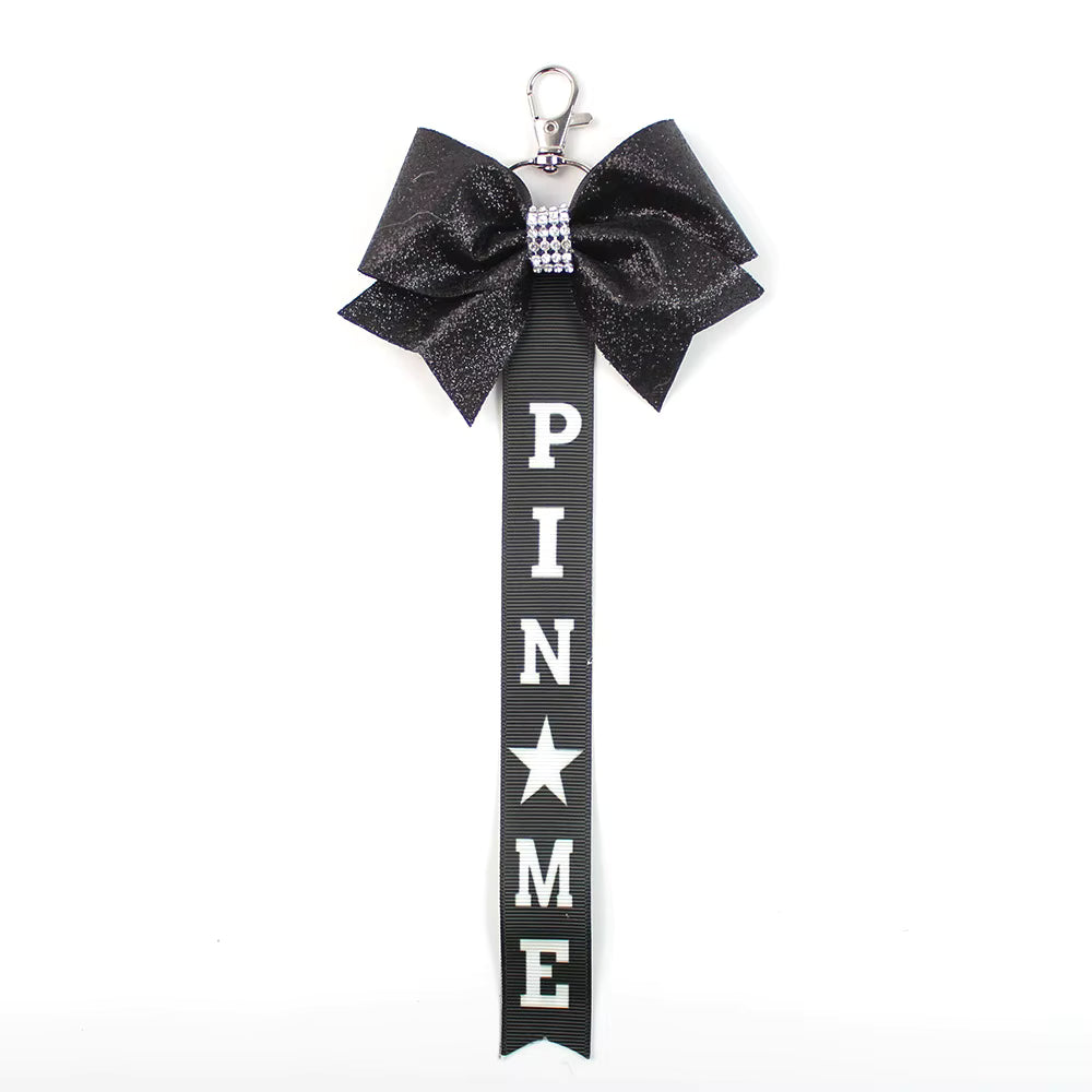 Cheer Pin Me Ribbon Keychain