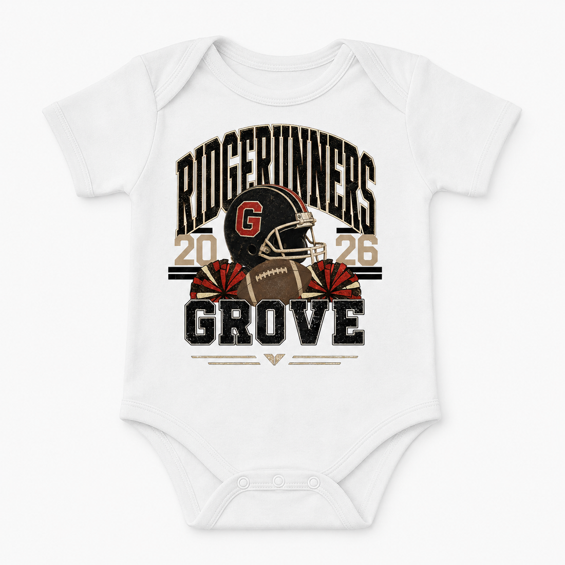 2026 Grove Ridgerunners Infant/Toddler Football & Cheer Shirt — Pre-Order