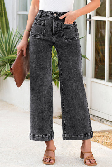 Black Straight Leg Loose Jeans RTS