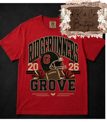 2026 Grove Ridgerunners Adult Football & Cheer Shirt — Pre-Order
