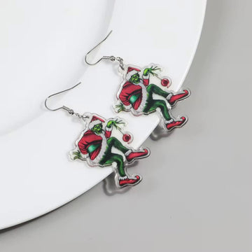 Christmas Grinch Earrings