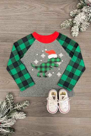 Christmas T-Rex boys shirt