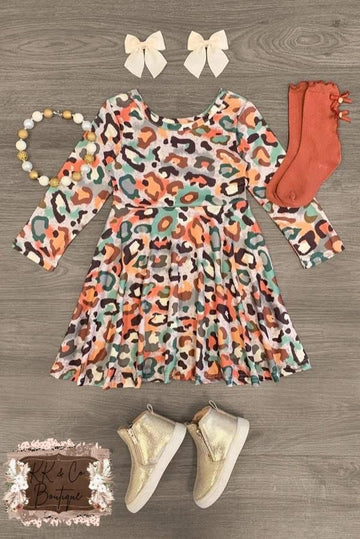 Multicolored Leopard Dress