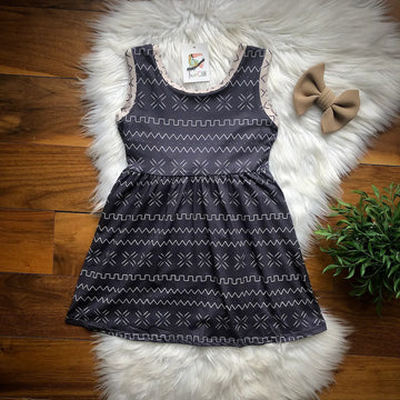 Tribal vibes bow back dress