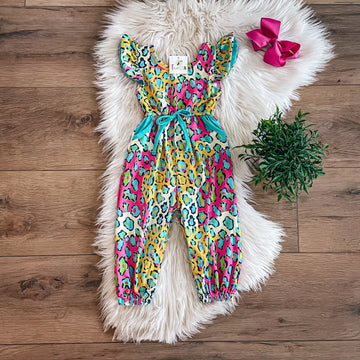 Wild pop leopard jumpsuit