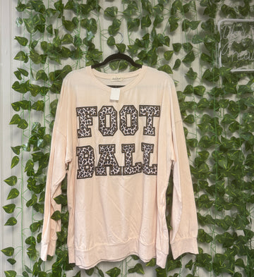 Mommy & Me Leopard Football Sweatshirt - Mommy