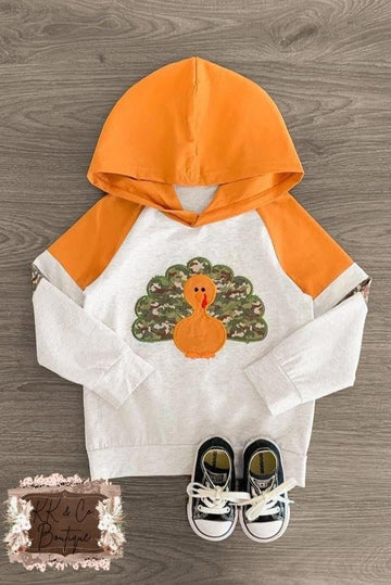 Camo turkey hooded shirt