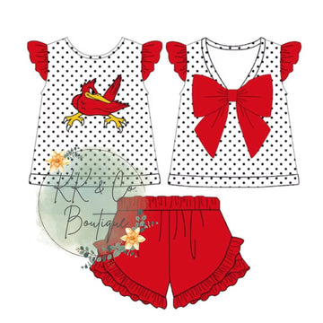 Girls Mascot Shorts Set