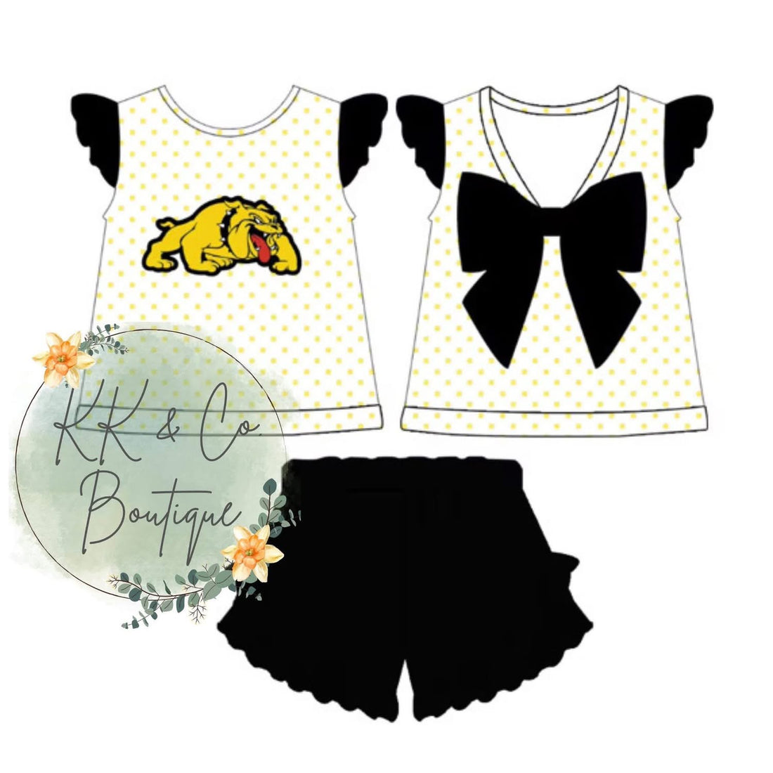 Girls Mascot Shorts Set