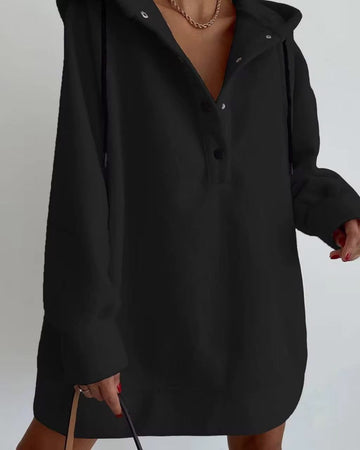 Microfleece hooded pullover
