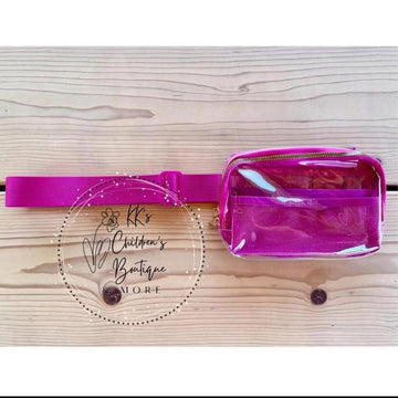 Clear pink purse