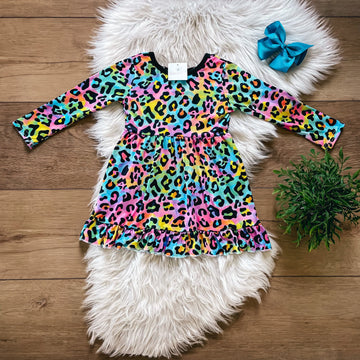 Neon leopard dress