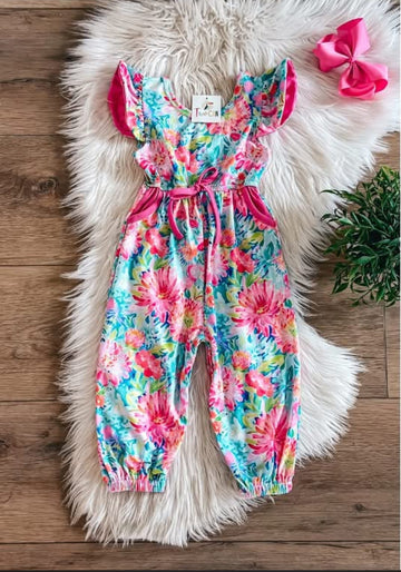 Vibrant floral jumpsuit