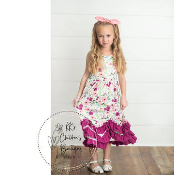 Floral print twirl dress