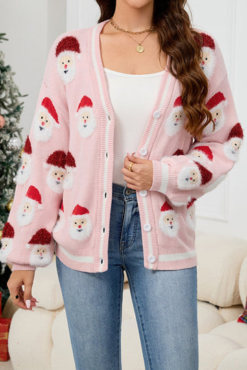Pink Santa Sweater Cardigan RTS