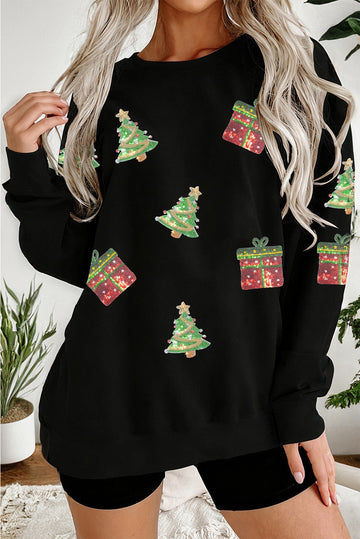 Sequin Christmas Tree Gift Top RTS