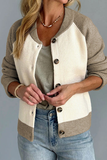 White Knit Button Cardigan RTS