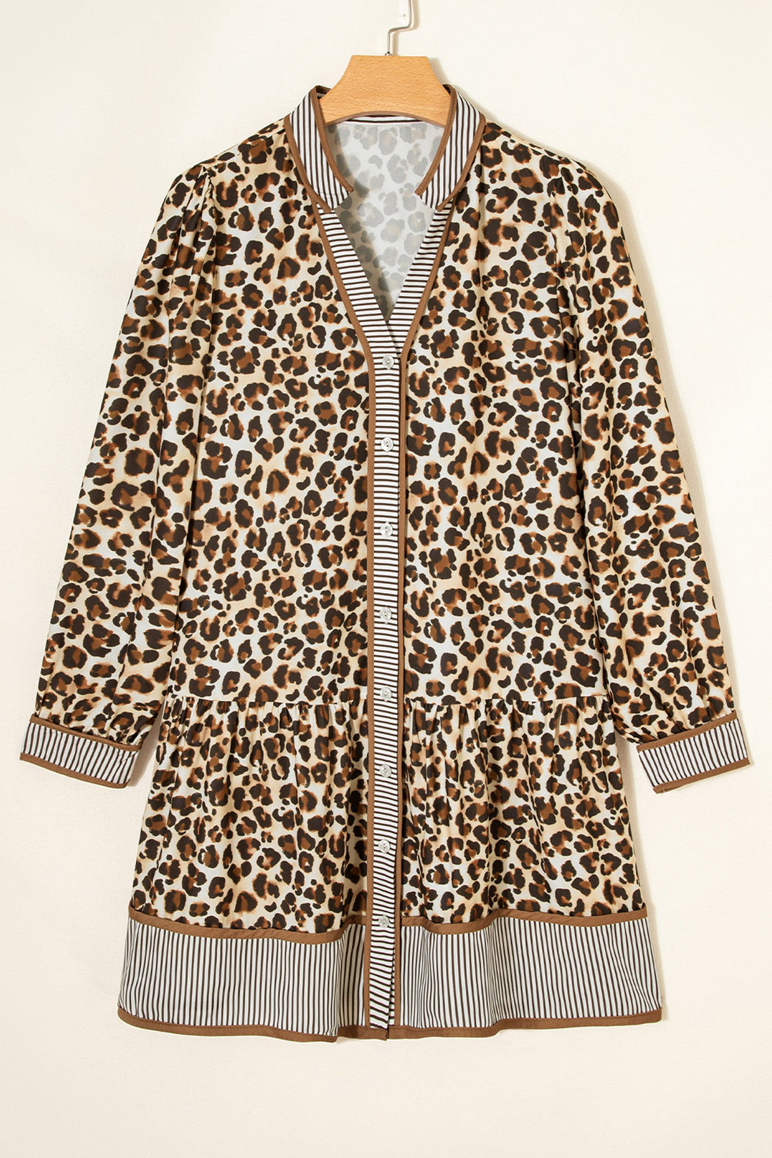 Leopard Striped Mini Dress RTS